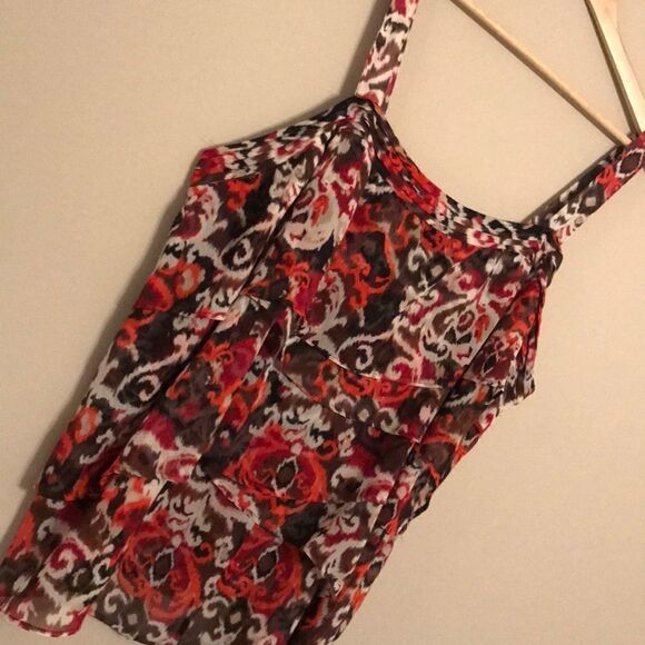 Lane Bryant Sheer Layered Ruffle Tank - Sz 26/28W - Picture 2 of 8